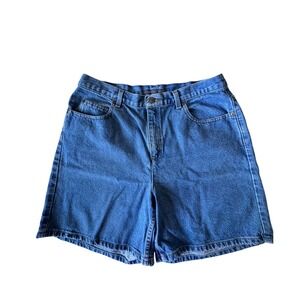 Liz Claiborne Classic High Waisted Denim Shorts Blue Medium Wash Size 14 Cotton